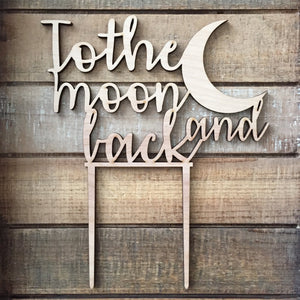 To The Moon and Back Wedding Cake Topper