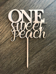 One Sweet Peach Cake Topper