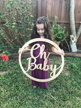 Load image into Gallery viewer, Oh Baby Announcement Sign
