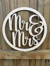 Load image into Gallery viewer, Mr and Mrs Hoop Sign
