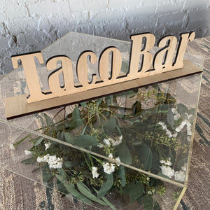 Taco Bar Wood Sign