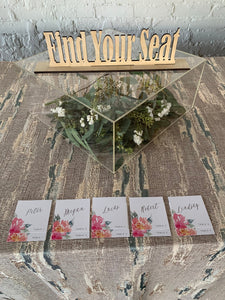 Find Your Seat Wooden Wedding Sign