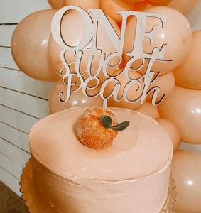 One Sweet Peach Cake Topper