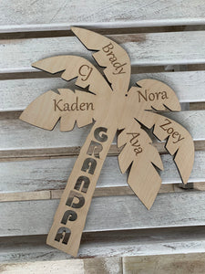 Grandfather Palm Tree Mantle Sign
