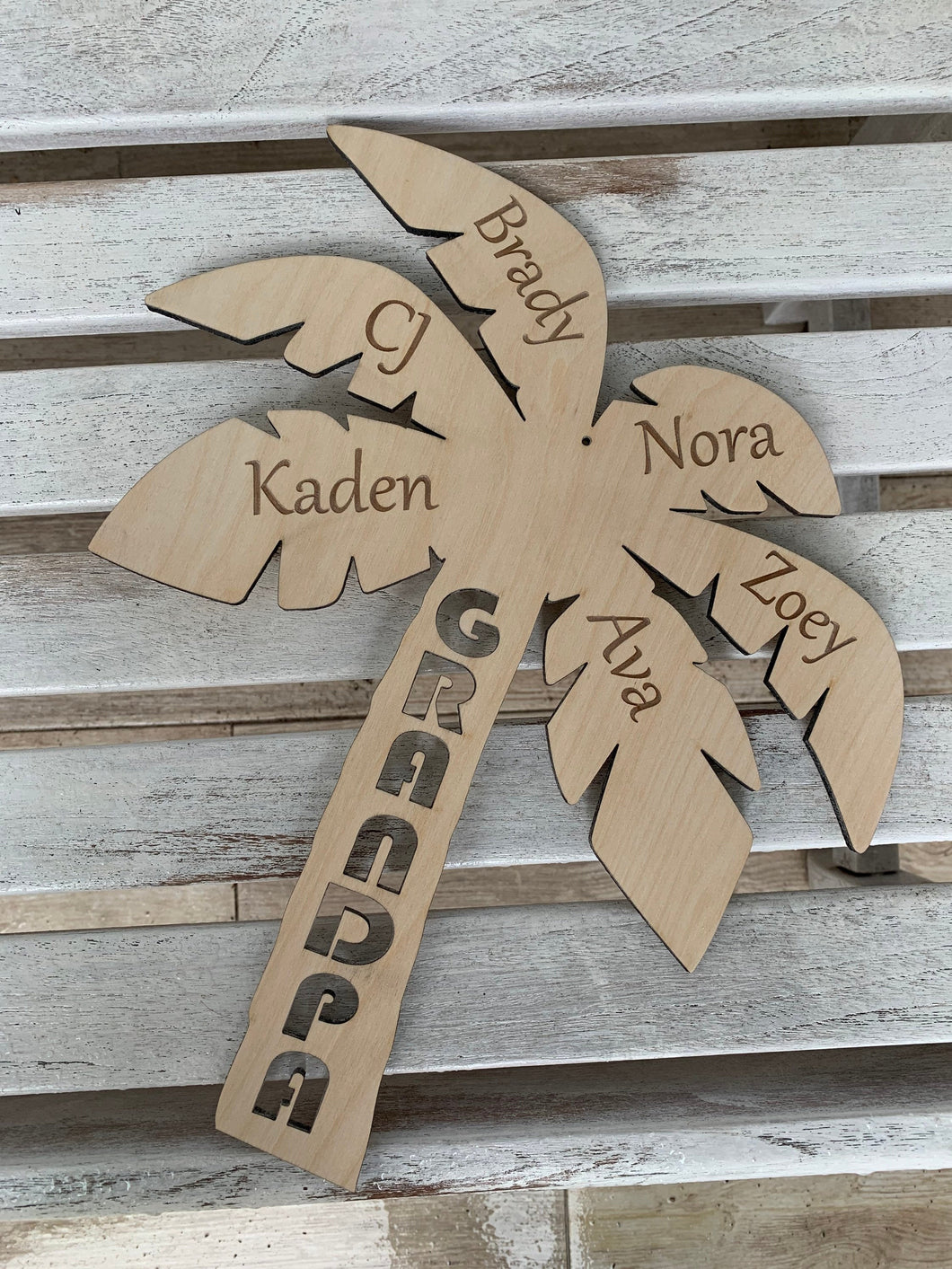Grandfather Palm Tree Mantle Sign