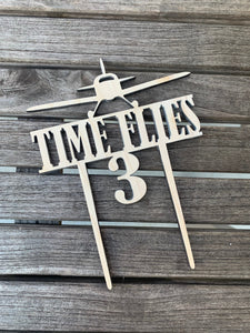 Time Flies   Airplane Cake Topper