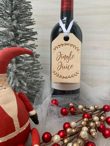 Wooden Wine Tag - Jingle Juice